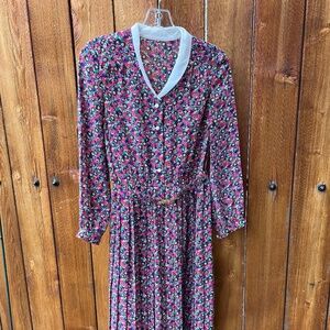 FLORAL PRETTY VINTAGE 80'S DRESS
